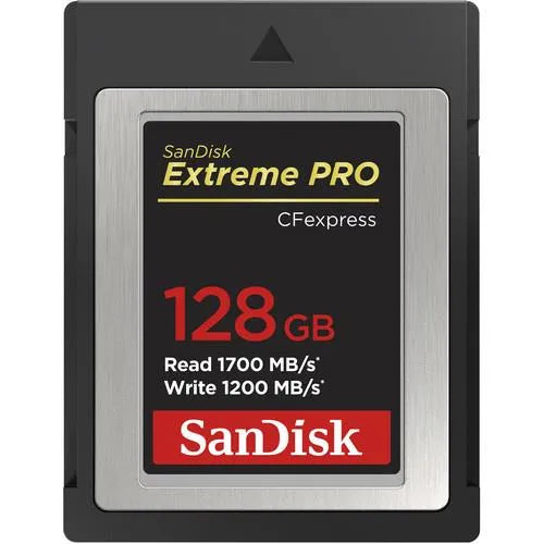 SanDisk 128GB Extreme PRO CFexpress Card Type B (1700MB/s Read, 1200MB/s Write) - SanDisk - VisionSounds South Africa