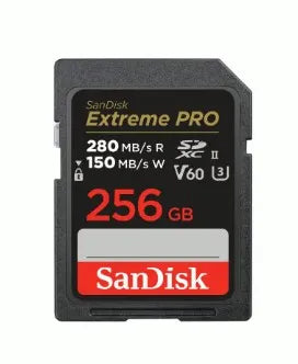 SanDisk 256GB Extreme PRO UHS-II SDXC Memory Card (280MB/s Read, 150MB/s Write) - SanDisk - VisionSounds South Africa