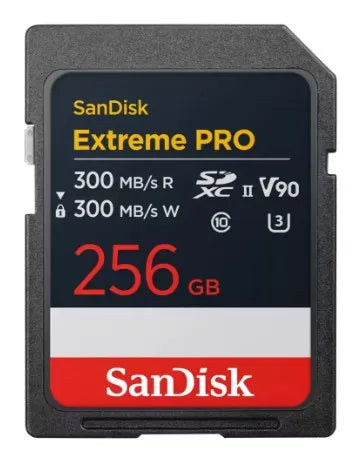 SanDisk 256GB Extreme PRO V90 UHS-II SD cards (300MB/s Read, 300MB/s Write) - SanDisk - VisionSounds South Africa