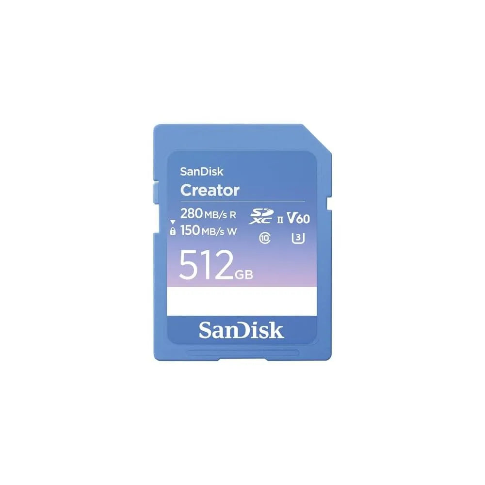 SanDisk Creator SD UHS-II Card - 512GB (280MB/s Read, 150MB/s Write) - SanDisk - VisionSounds South Africa