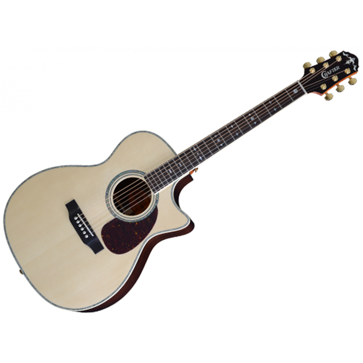 Crafter TC 035E OM body Acoustic Electric Guitar detail image 3