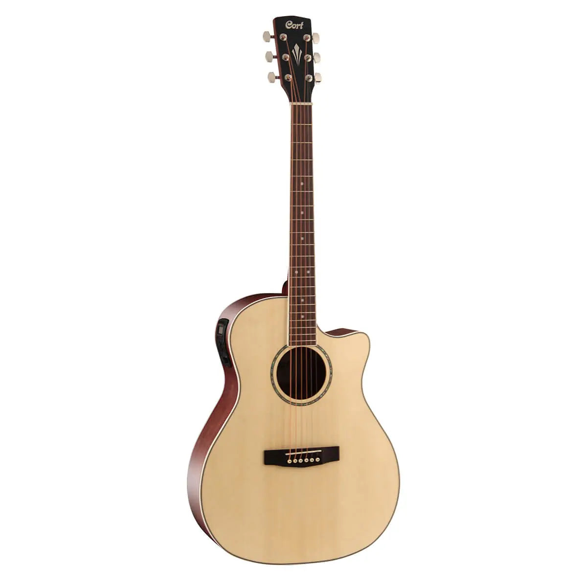 Cort GA-MEDX Acoustic-Electric Guitar – Natural detail image 2