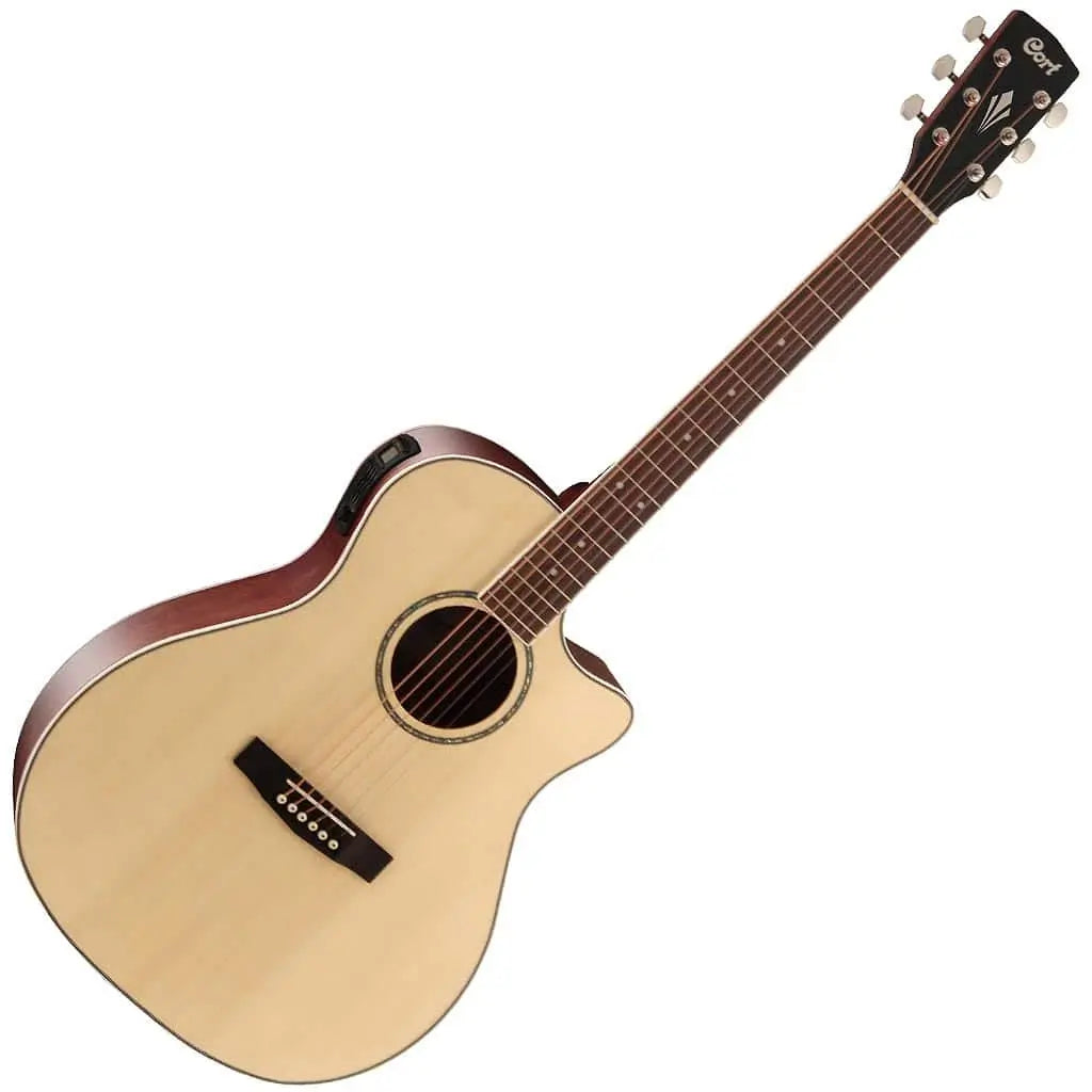 Cort GA-MEDX Acoustic-Electric Guitar – Natural detail image 3