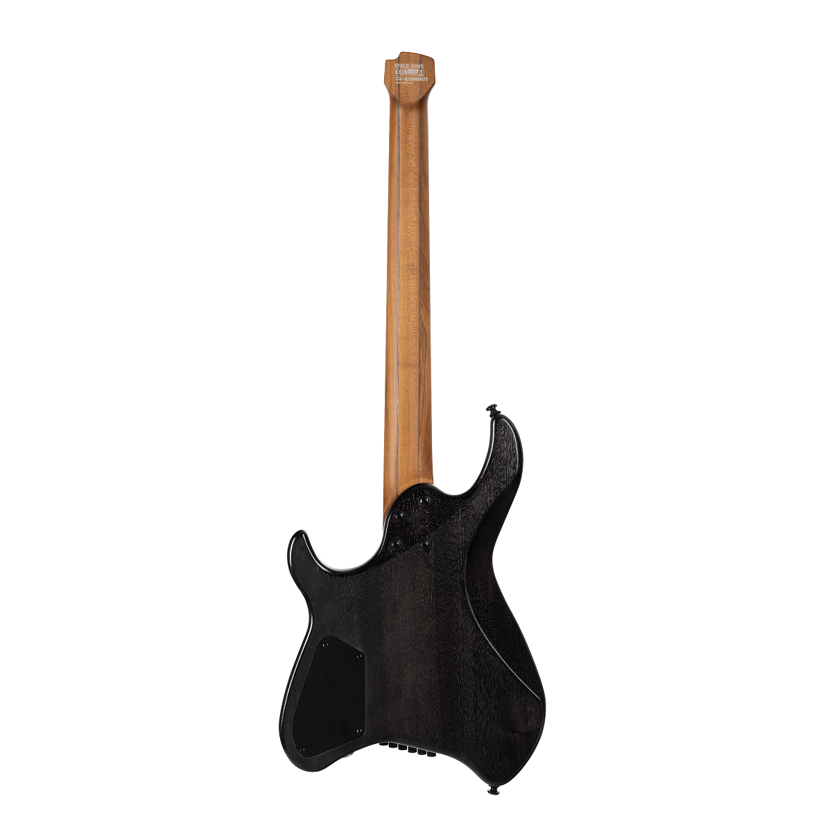 Cort Space G6MS Headless Electric Guitar – Semi Gloss Trans Black detail image 3