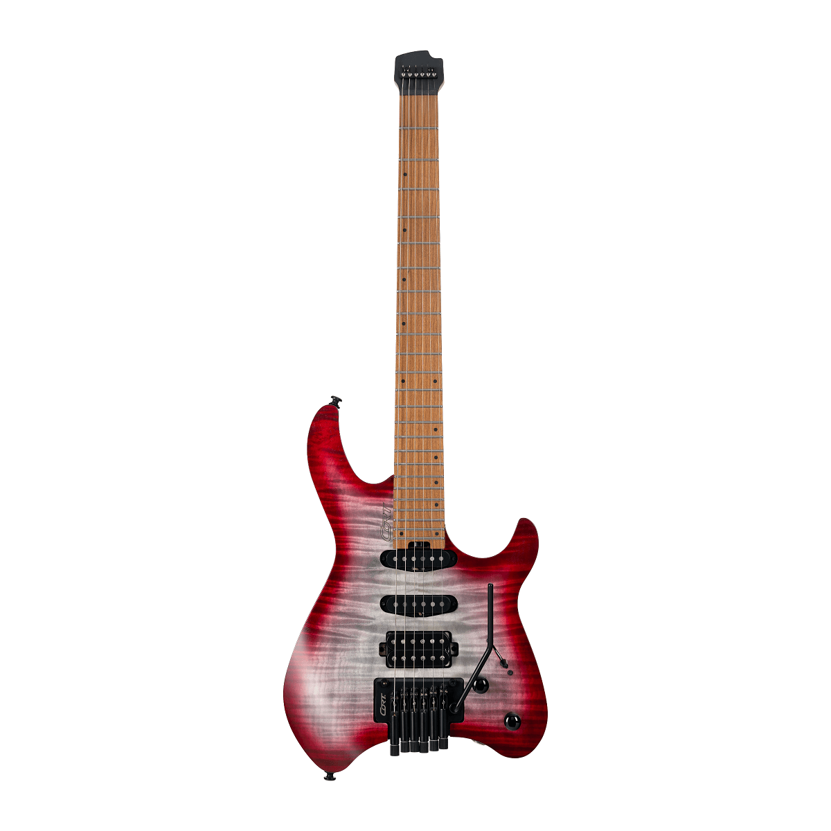 Cort Space G6TR Headless Electric Guitar – Semi Gloss Lava detail image 2
