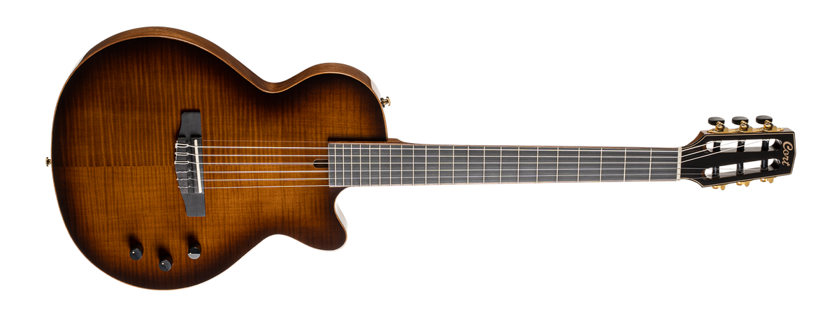 Cort Sunset Nylectric Deluxe Guitar - Tobacco Sunburst detail image 2