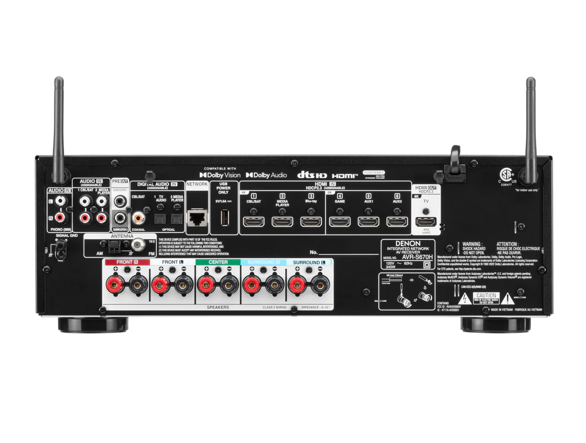 Denon AVR-S670H 5.2 Channel AV Receiver with HEOS - View 2