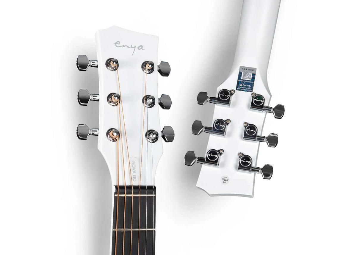 Enya Nova Go SP1 Carbon Fibre Electro-Acoustic Guitar - White detail image 6