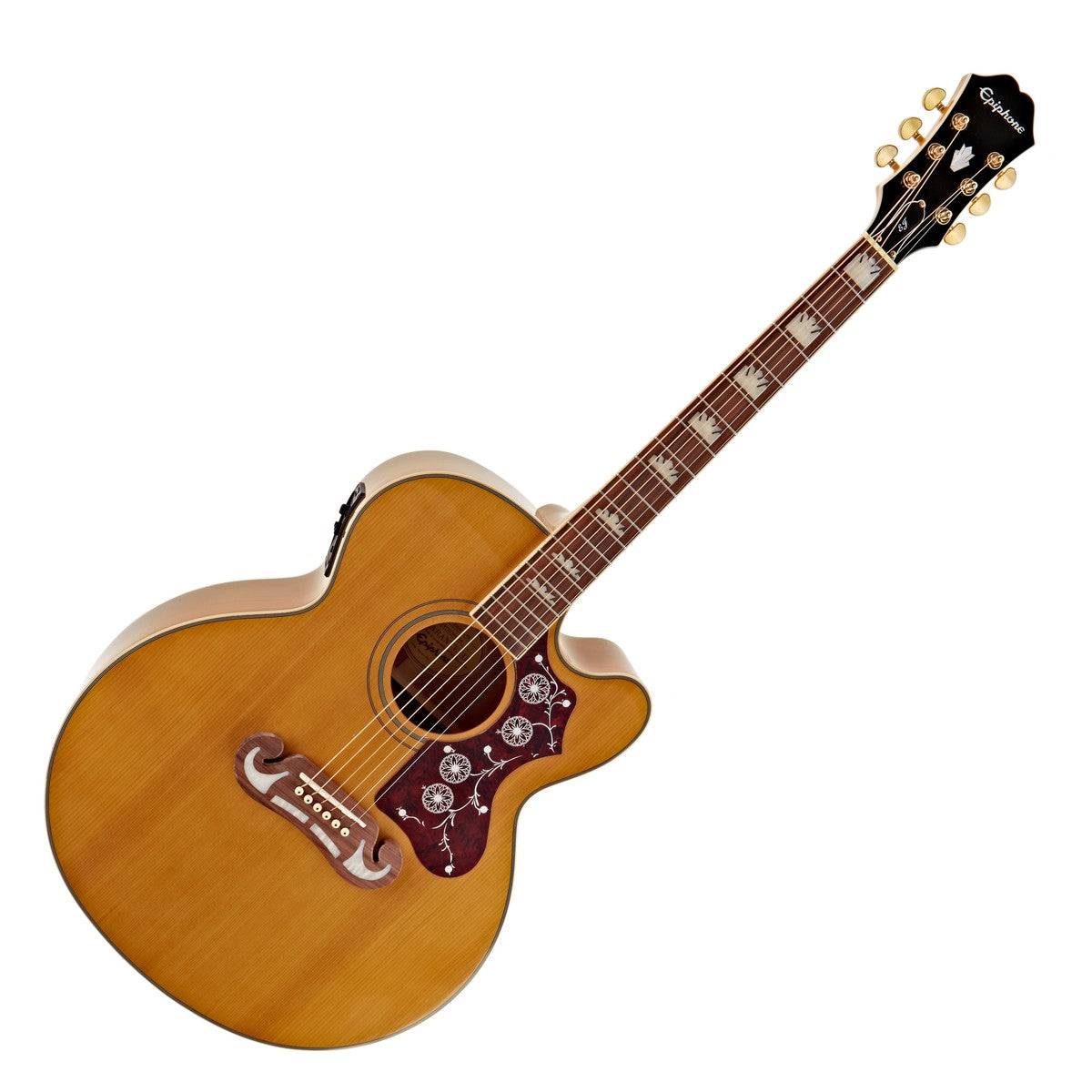 Epiphone EJ-200EC Studio Acoustic Guitar - Vintage Natural detail image 2