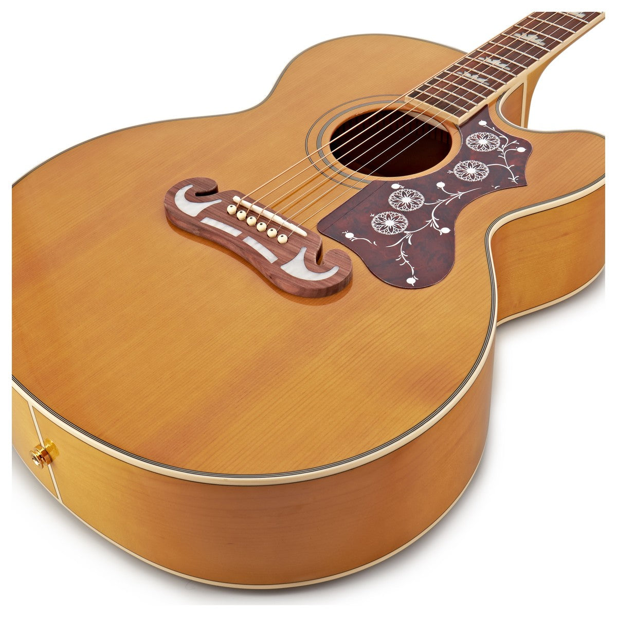 Epiphone EJ-200EC Studio Acoustic Guitar - Vintage Natural detail image 3