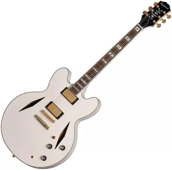 Epiphone Emily Wolfe – White Wolfe – Sheraton Semi-Hollow Guitar detail image 2