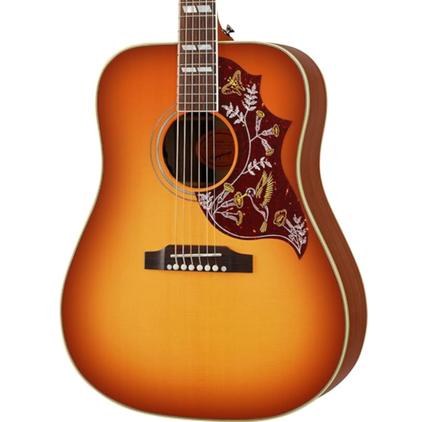 Epiphone Masterbilt Hummingbird Electro Acoustic Guitar - Aged Cherry Sunburst Gloss detail image 5