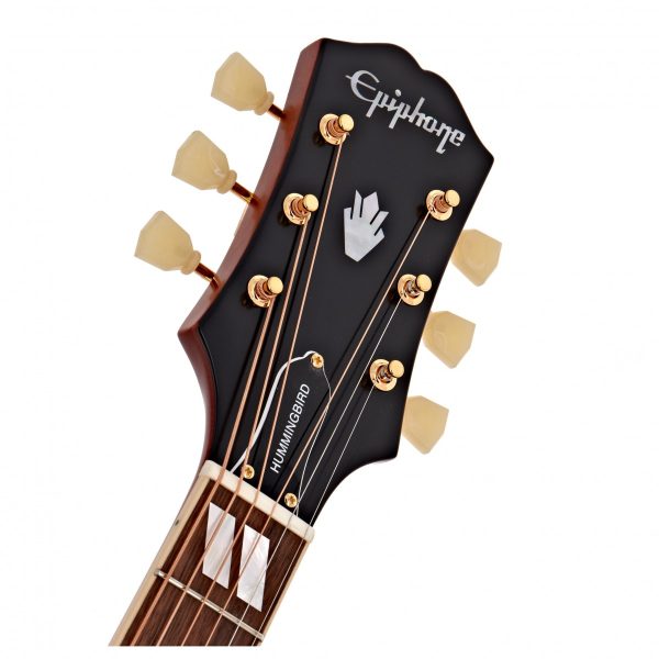 Epiphone Masterbilt Hummingbird Electro Acoustic Guitar - Aged Cherry Sunburst Gloss detail image 8