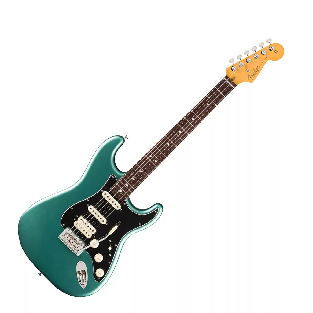 Fender American Professional Classic Stratocaster HSS Electric Guitar - Faded Sherwood Green Metallic detail image 2