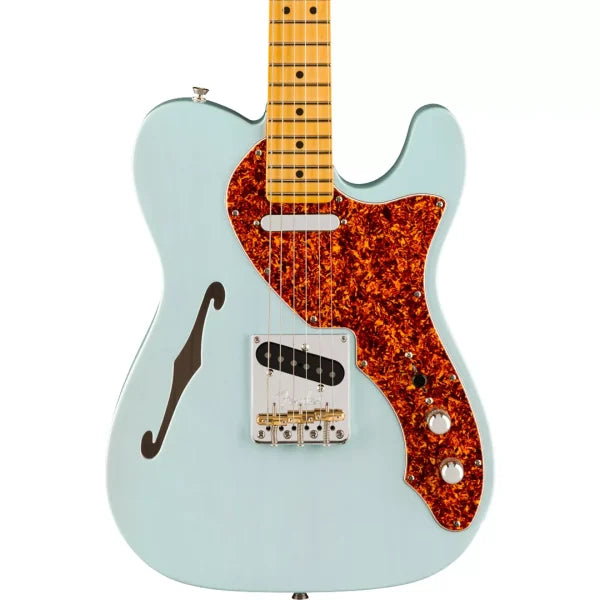Fender American Professional II Telecaster Thinline Electric Guitar - Transparent Daphne Blue detail image 7