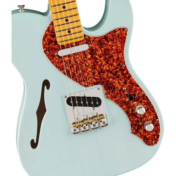 Fender American Professional II Telecaster Thinline Electric Guitar - Transparent Daphne Blue detail image 10