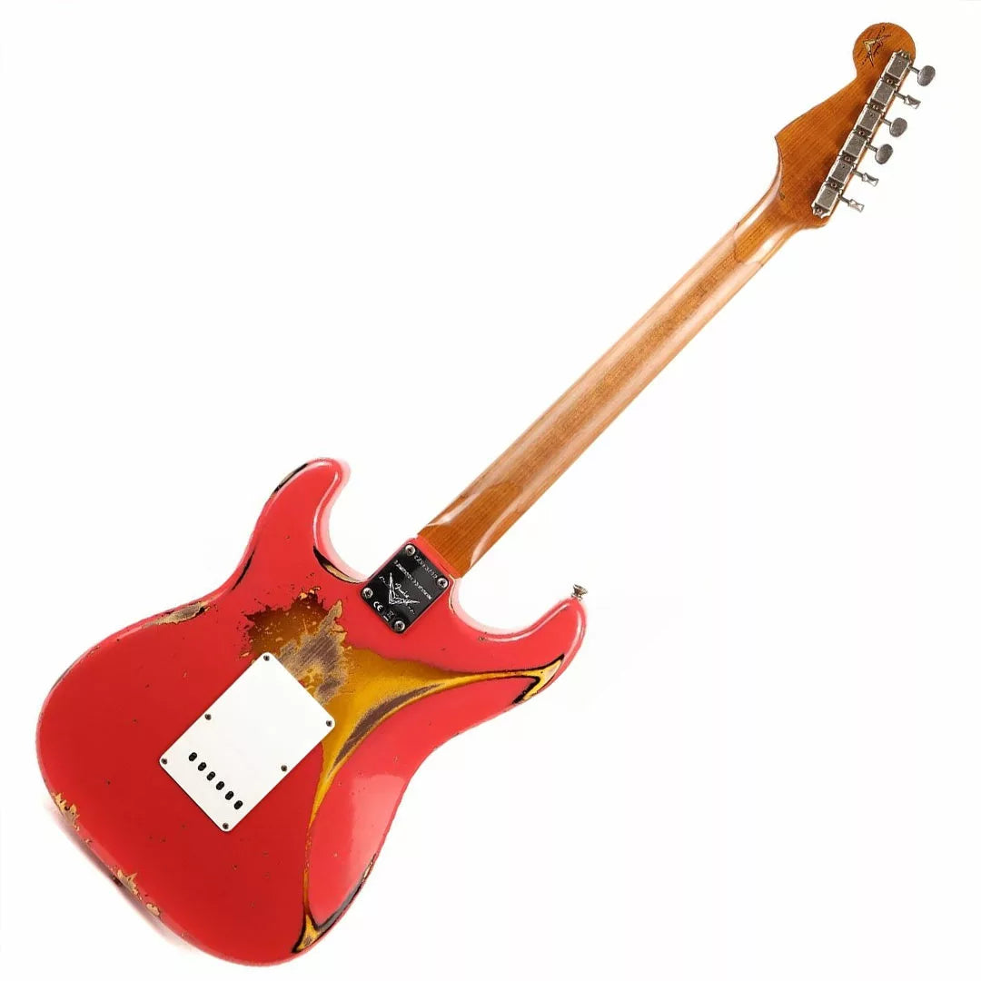 Fender Custom Shop Limited Edition '61 Stratocaster Heavy Relic - Aged Fiesta Red over 3-color Sunburst detail image 3
