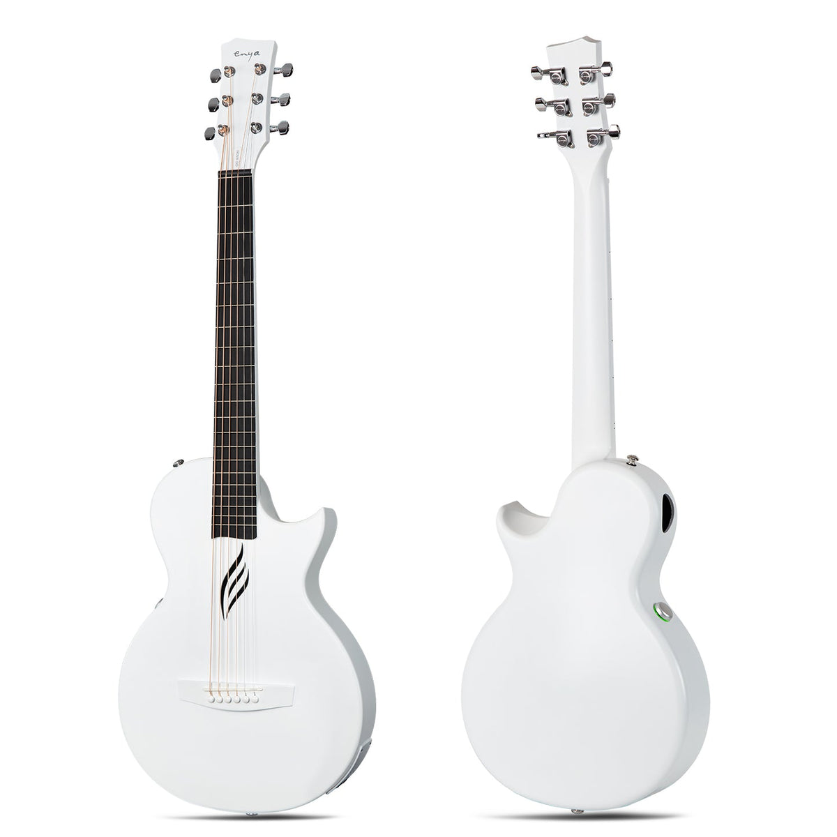 Enya Nova Go SP1 Carbon Fibre Electro-Acoustic Guitar - White detail image 3