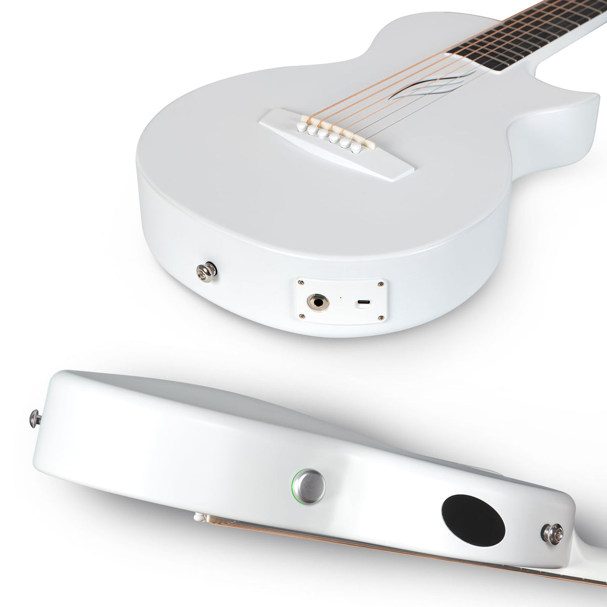 Enya Nova Go SP1 Carbon Fibre Electro-Acoustic Guitar - White detail image 5