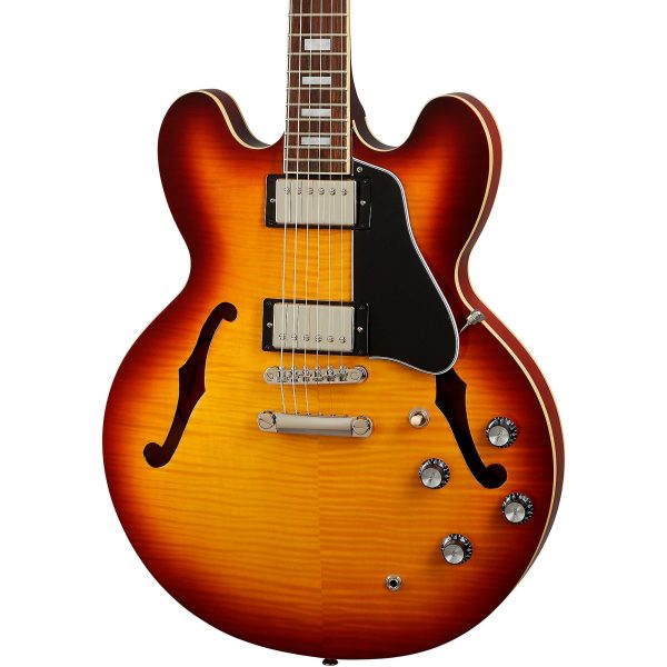 Epiphone ES-335 Figured Semi-hollowbody Electric Guitar - Raspberry Tea Burst detail image 7