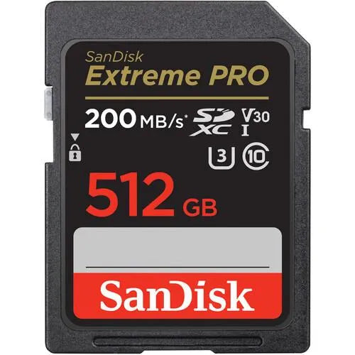 SanDisk  512GB Extreme PRO UHS-I SDXC Memory Card (200MB/s Read, 140MB/S Write) - SanDisk - VisionSounds South Africa