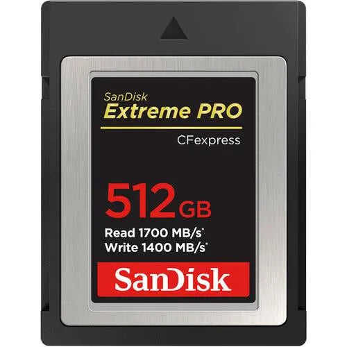SanDisk  512GB Extreme PRO CFexpress Card Type B (1700MB/s Read, 1400MB/s Write) - SanDisk - VisionSounds South Africa