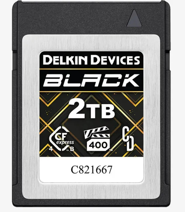 Delkin Devices Black 2TB VPG400 CFexpress Type B 4.0  Memory Card (3700 MB/s Read, 3220 MB/s Write) - Delkin - VisionSounds South Africa